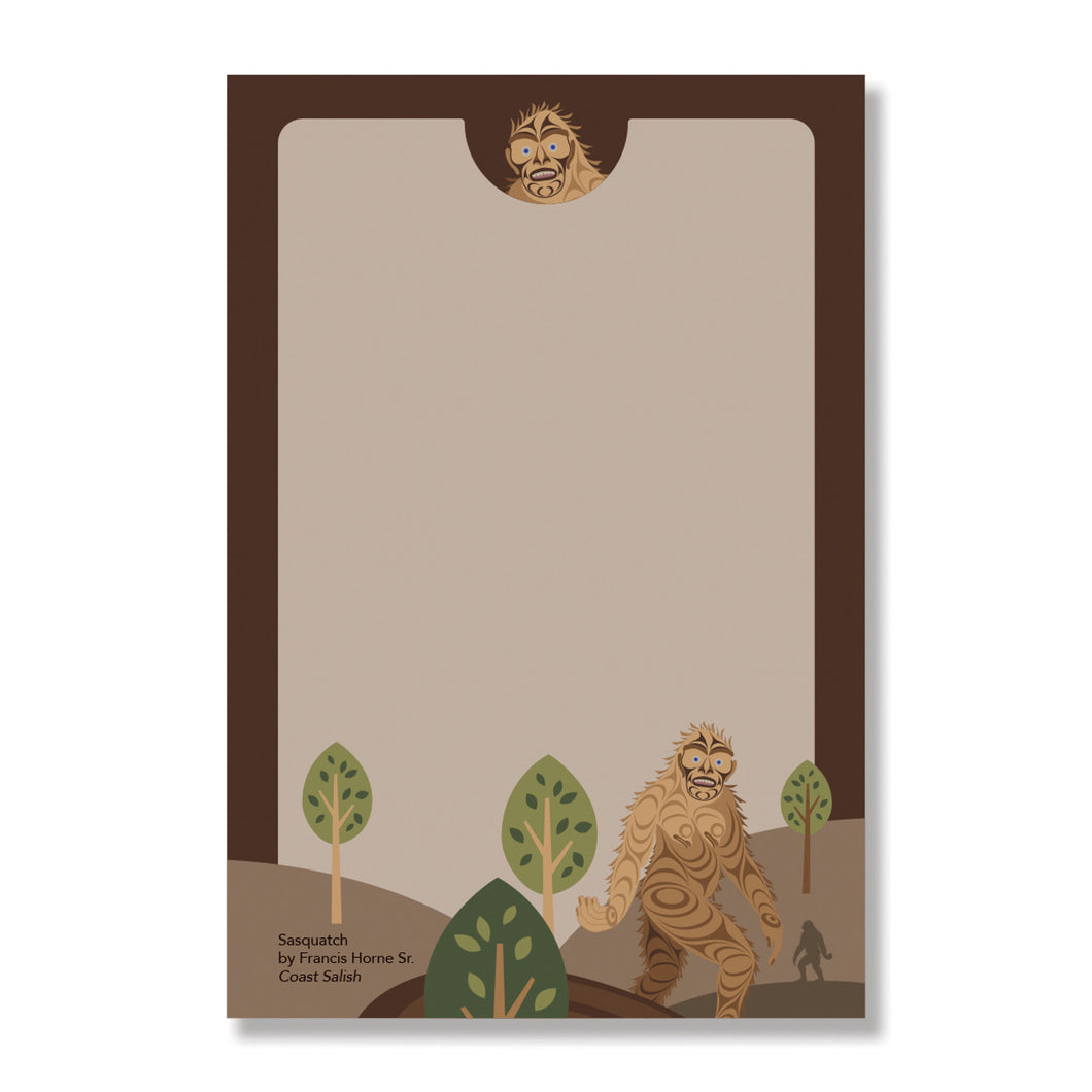 Sasquatch Notepad [Art by Francis Horne, Sr.]