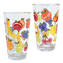 Load image into Gallery viewer, Printed Glass Tumbler (Set of 2) - Fruit Salad

