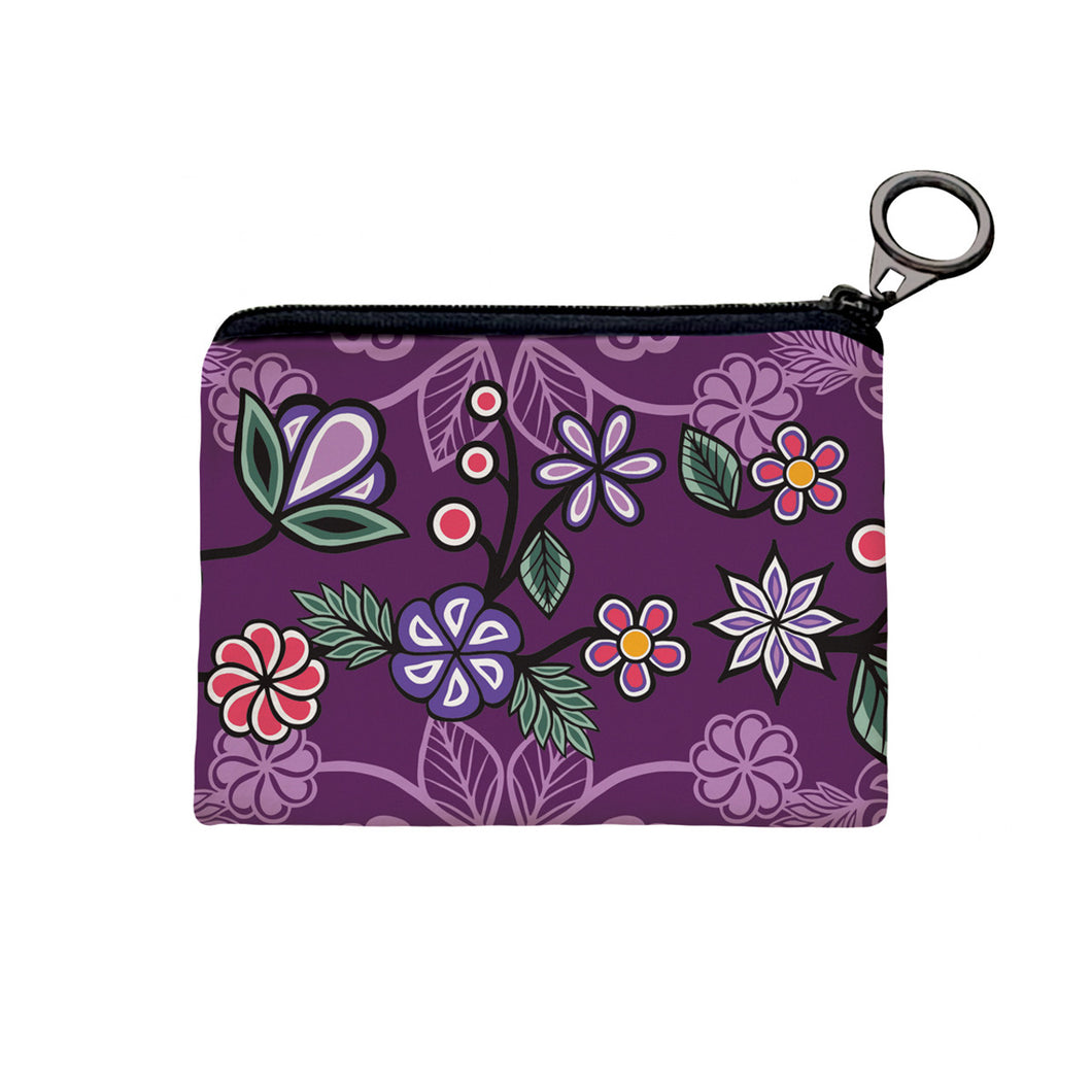 Ojibwe Florals Coin Purse (Art by Storm Angeconeb)