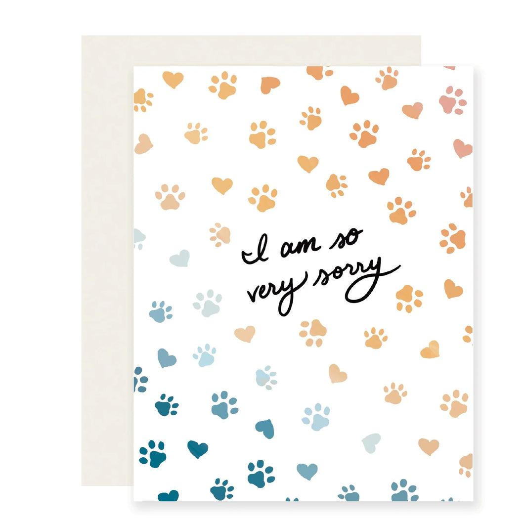 Paw Rainbow Pet Loss Sympathy Card