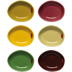 Olives Shaped Pinch Bowls (Set of Six)