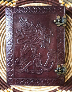 Handmade Leather-Bound Griffin Journal