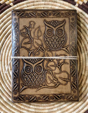 Load image into Gallery viewer, Handmade Leather-Bound Owl Journal
