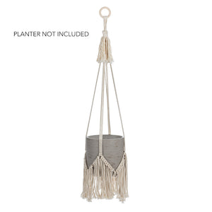 Natural Plant Hanger With Fringe (Planter Not Included)