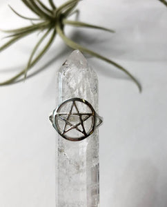 Silver Pentacle Ring