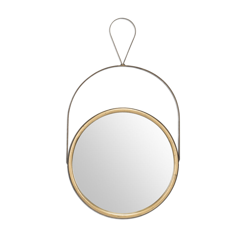 Small Round Mirror with Loop