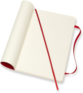 Moleskine Classic Notebook [Soft Cover | Large (5" x 8.25")| Plain/Blank | Scarlet Red | 192 Pages]