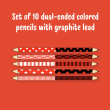Load image into Gallery viewer, Two-Faced Pencils (10 Graphite &amp; Red Bicolored Pencils)

