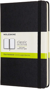 Moleskine Classic Notebook [Hard Cover | Medium (4.5" x 7") | Plain/Blank | Black |208 Pages]
