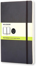 Load image into Gallery viewer, Moleskine Classic Notebook [Soft Cover | Large (5&quot; x 8.25&quot;) | Plain/Blank | Black | 192 Pages]
