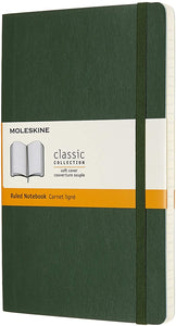 Moleskine Classic Notebook [Soft Cover | Large (5" x 8.25") | Ruled/Lined | Myrtle Green | 192 Pages]
