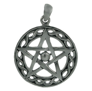 Sterling Silver Pentacle with Spiral