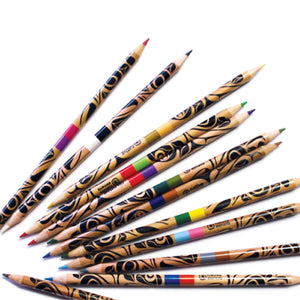 Double Ended Pencil Crayons (Eagle Motif)