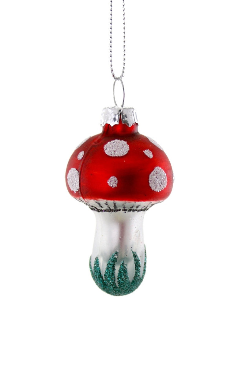Glass Toadstool Ornament