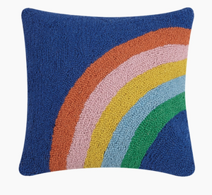 Rainbow on Blue Hook Pillow