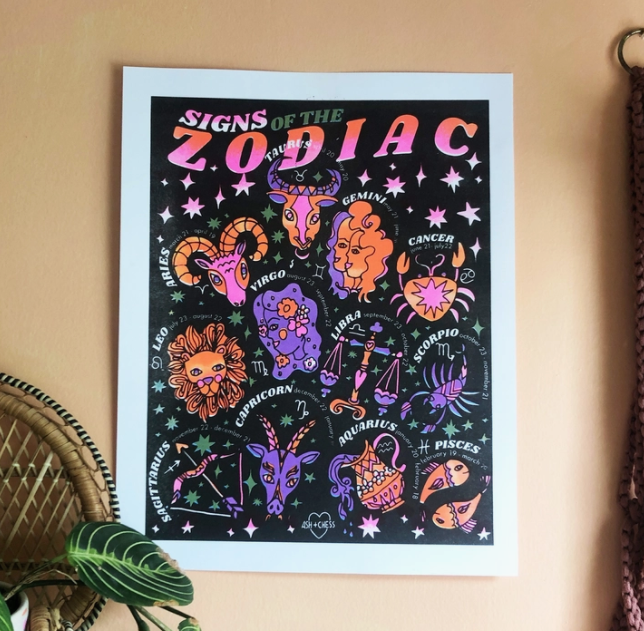 Zodiac Signs Art Print (11x14)