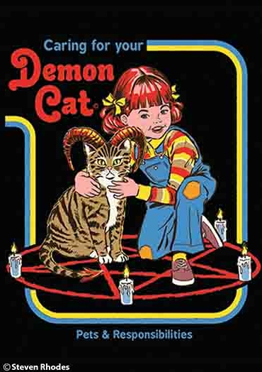 Caring For Your Demon Cat Magnet