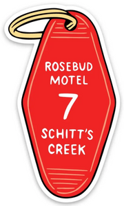 Rosebud Motel Key Tag Sticker