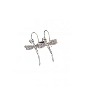 Silver Thai Hill Tribe Earrings [Dragonfly]