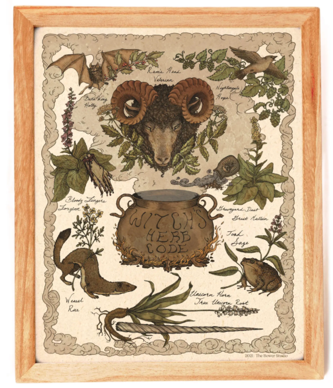 Witch's Herb Code Print