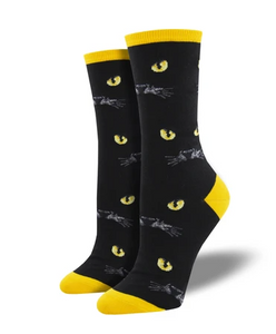 Women's Cat's Eye Socks [Black]