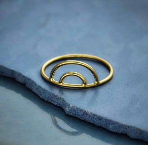14K Gold-Filled Double Arch Ring