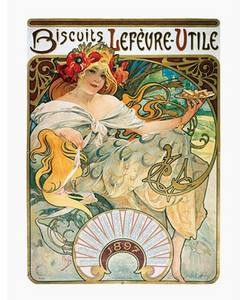Biscuits Lefevre Mucha Art Print (11 x 14)