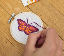 Load image into Gallery viewer, Mini Cross Stitch Embroidery Kit (Butterfly)
