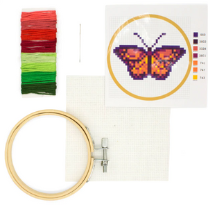 Mini Cross Stitch Embroidery Kit (Butterfly)