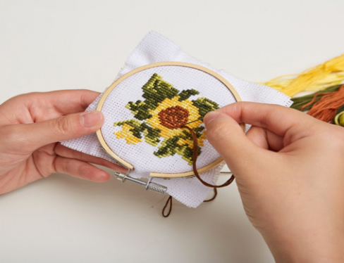 Mini Cross Stitch Embroidery Kit (Sunflower)