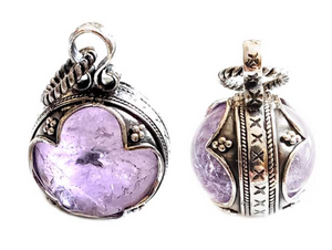 Amethyst Crystal Ball Pendant