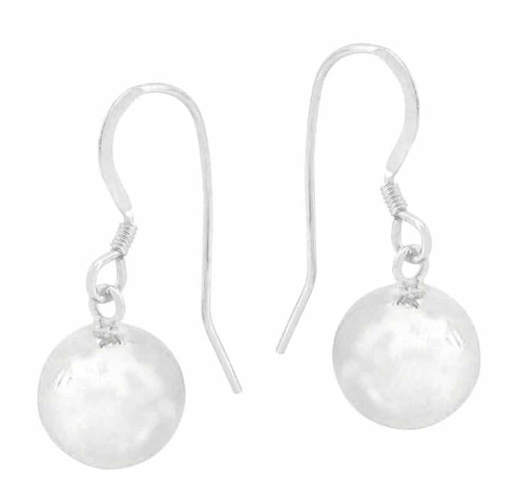 Silver Ball Earrings