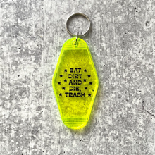 Load image into Gallery viewer, Golden Girls &quot;Eat Dirt &amp; Die, Trash&quot; Quotation Keychain
