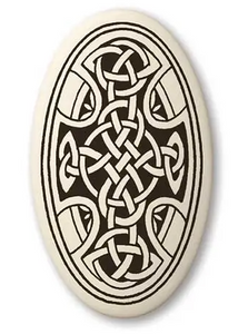 Celtic Cross - Oval Porcelain Pendant