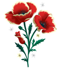 Load image into Gallery viewer, Tattly x Frida Kahlo Poppies Tattoos (Pair)
