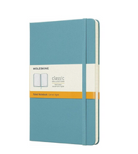 Load image into Gallery viewer, Moleskine Classic Notebook | Soft Cover | Large (5 x 8.25&quot;) | Ruled/Lined | Reef Blue | 192 Pages
