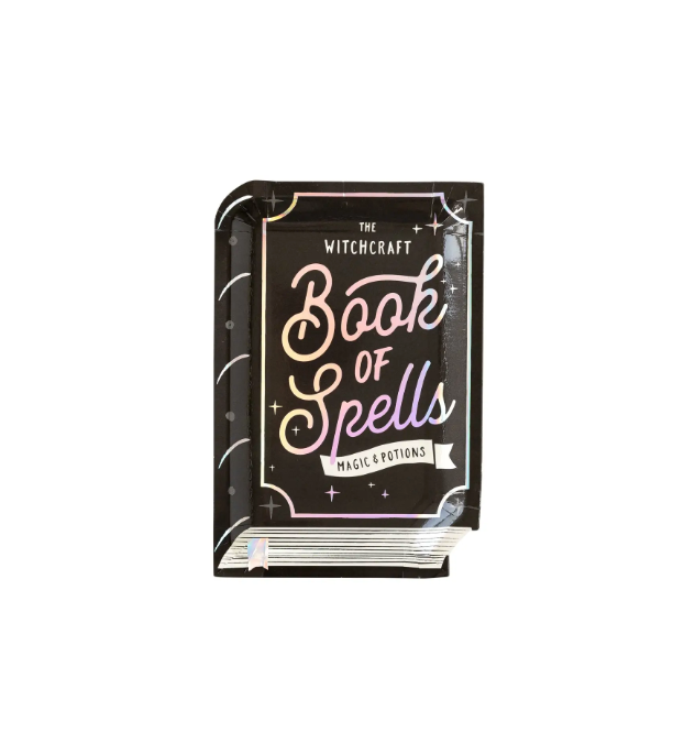 Book of Spells Shaped Paper Plates