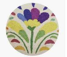 Load image into Gallery viewer, Otomi Style Flower Round Hook Pillow
