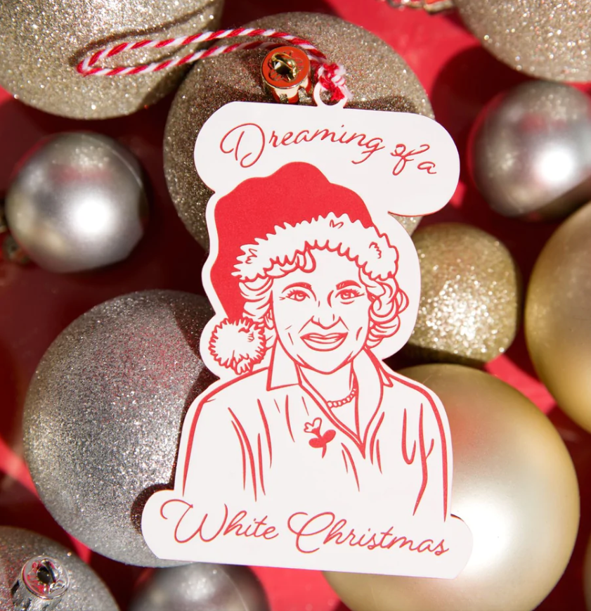 Betty White Christmas Ornament