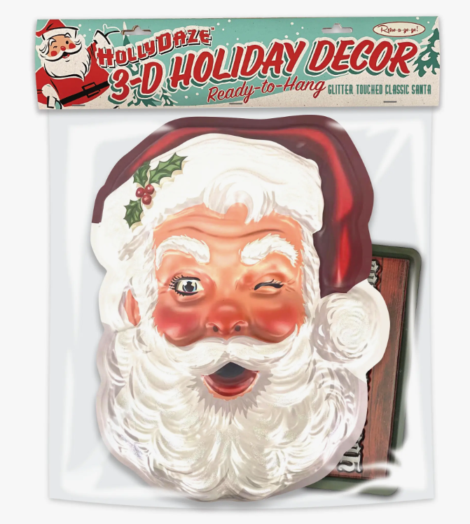 Classic Sassy Santa 3D Wall Decor