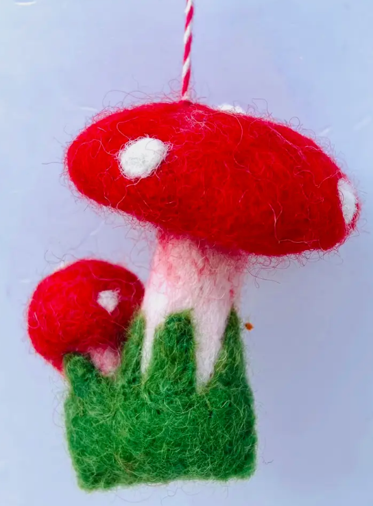 Felt Mushrooms Ornament