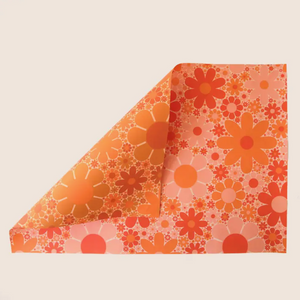 '70s Style Floral Gift Wrap Sheet (Double Sided)