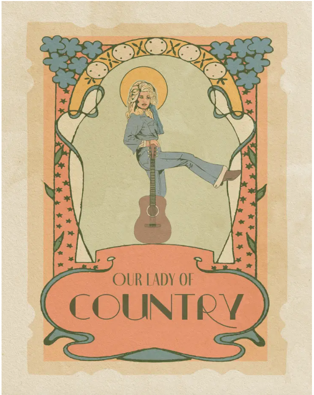Our Lady of Country Art Nouveau Print