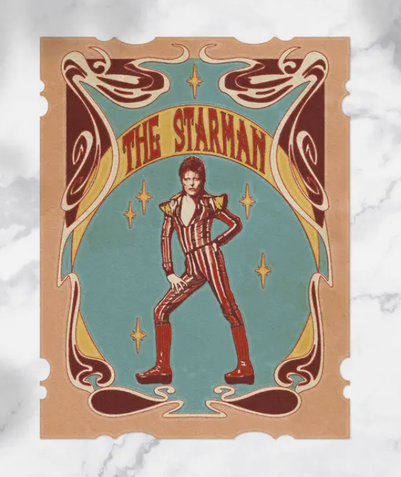 Starman Art Nouveau Sticker
