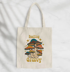 Feeling Groovy Mushroom Shopping Bag