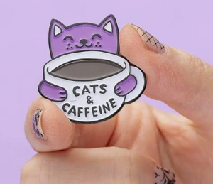 Cats & Caffeine Enamel Pin