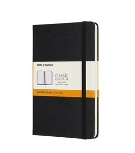 Moleskine Classic Notebook [Hard Cover | Medium (4.5" x 7") | Ruled/Lined | Black |208 Pages]