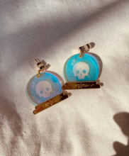 Load image into Gallery viewer, Crystal Ball Skull Earrings
