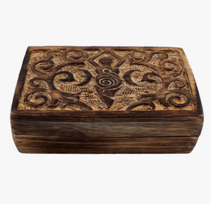 Earth Goddess Carved Trinket Box