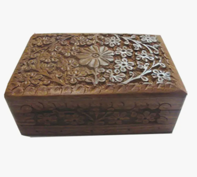 Floral Carved Trinket Box